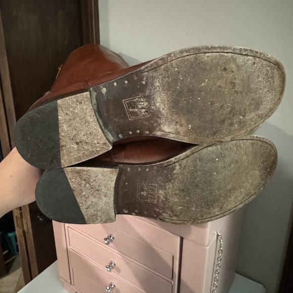 Frye Melissa Button Back Zip Tall Riding Boots - Wide Calf - Picture 7 of 8